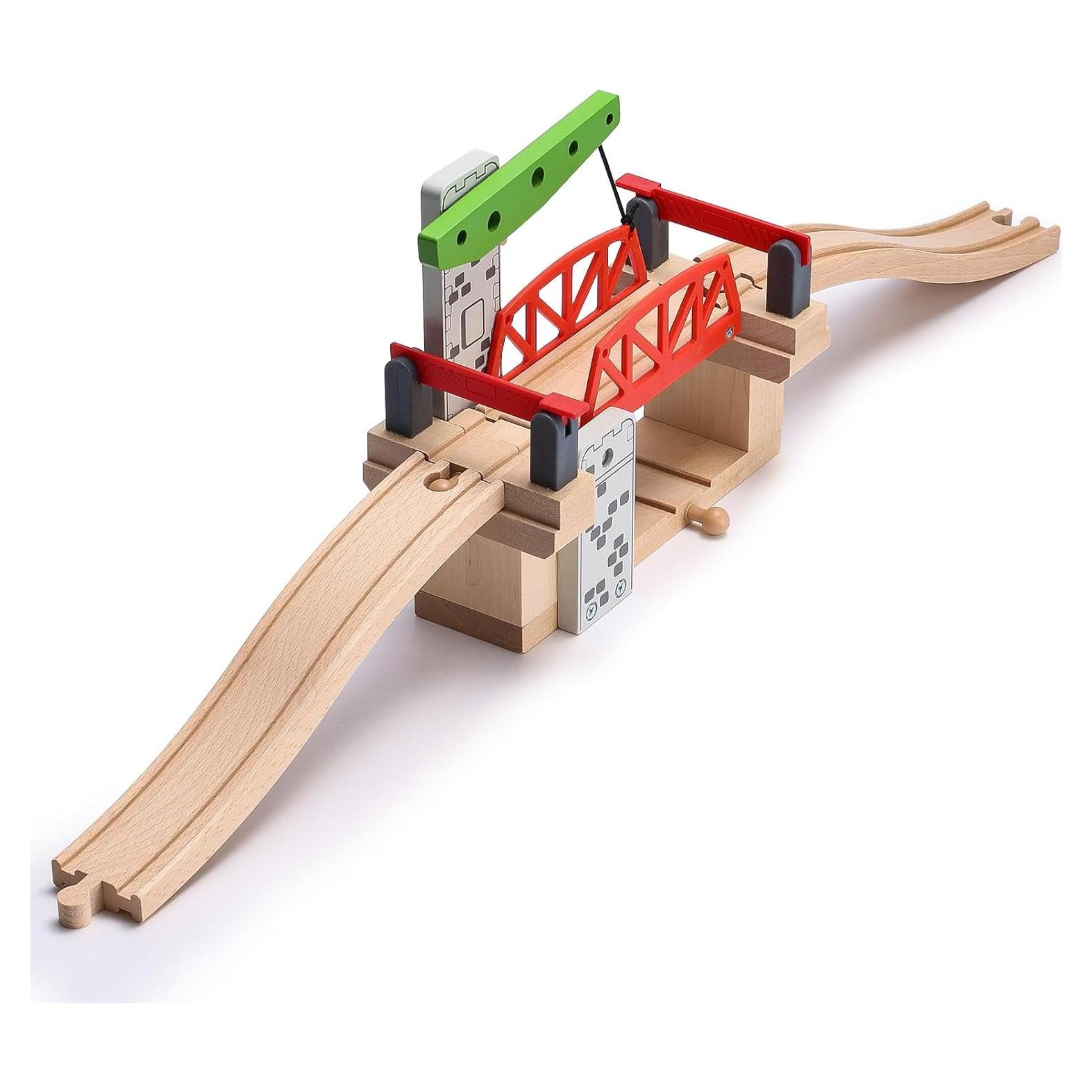 Juego de Tren de Madera SainSmart Jr. con Puente Elevador
