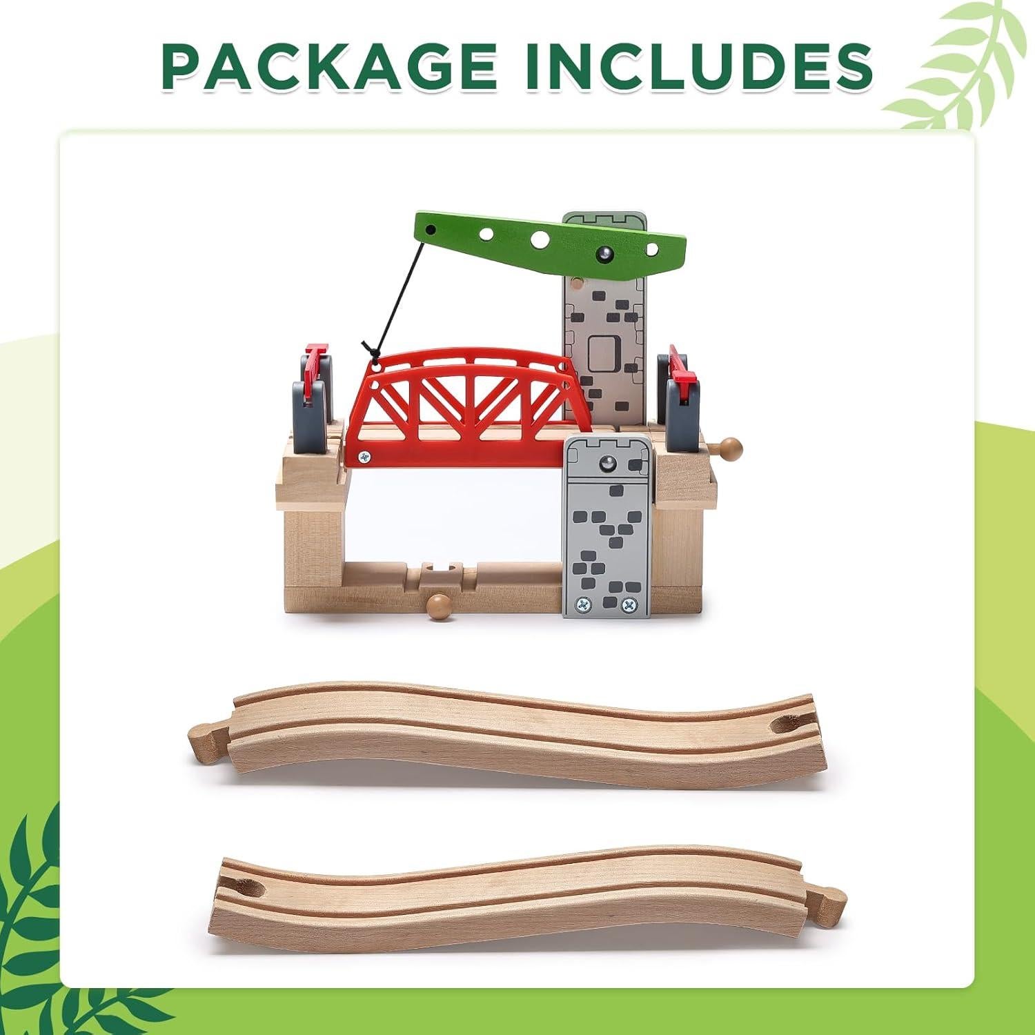 Juego de Tren de Madera SainSmart Jr. con Puente Elevador