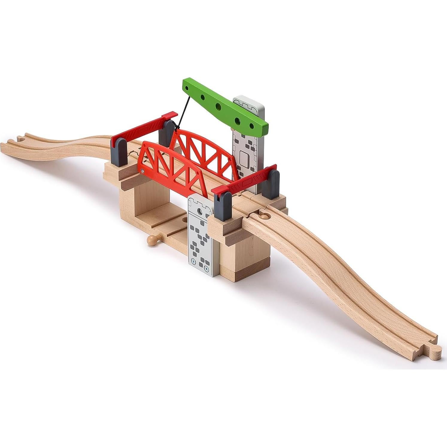 Juego de Tren de Madera SainSmart Jr. con Puente Elevador