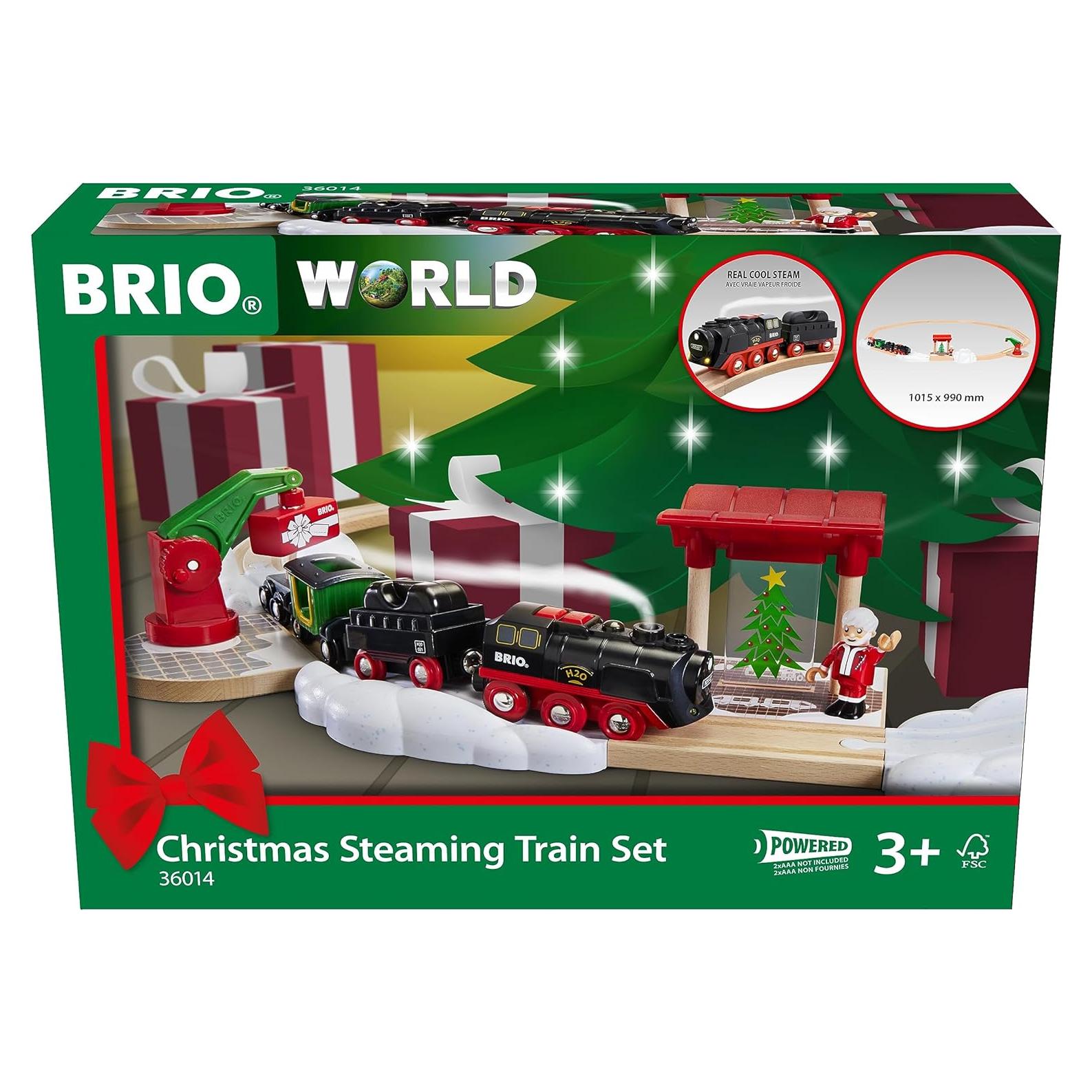Tren de Vapor Navideño BRIO World 27 Piezas para Niños 3+