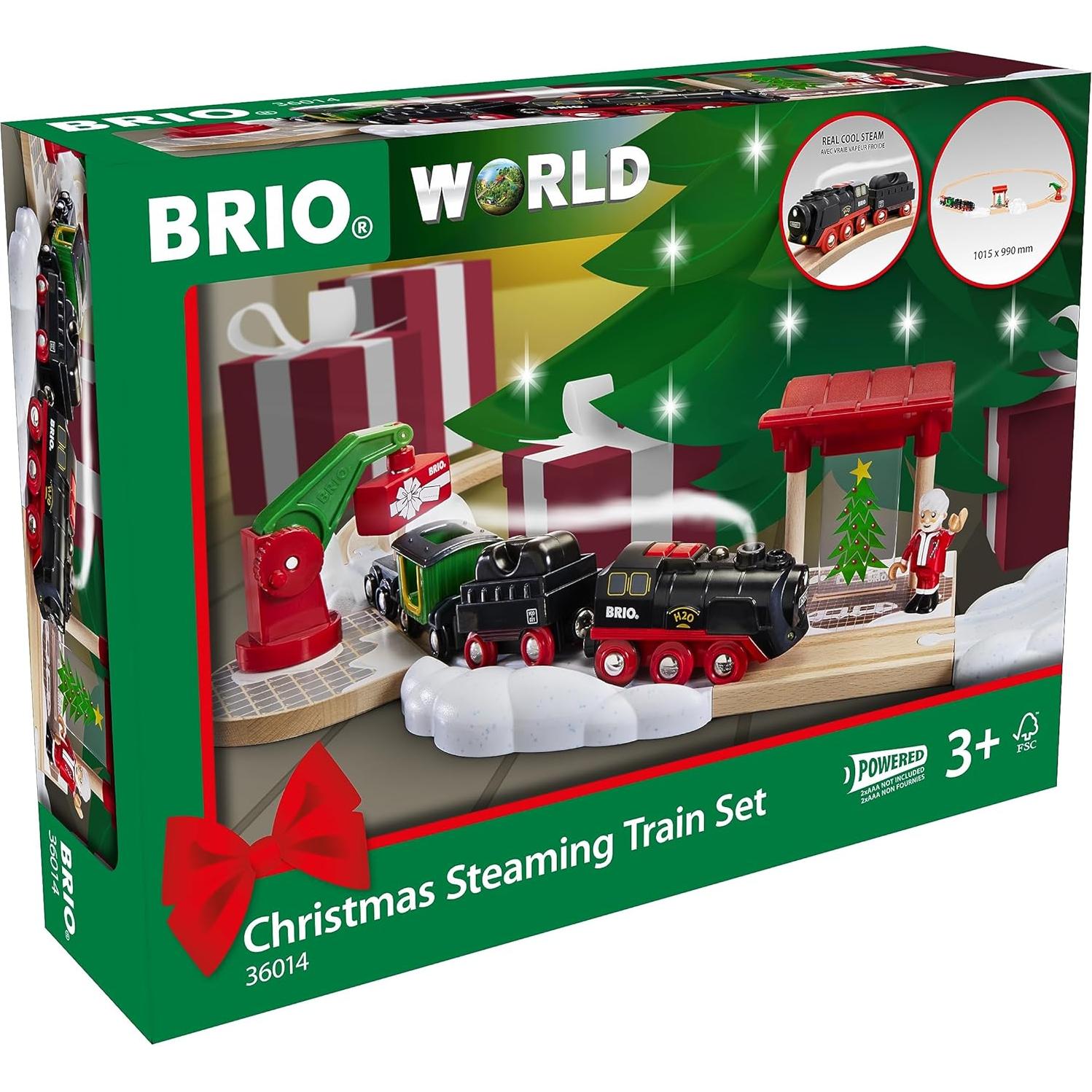 Tren de Vapor Navideño BRIO World 27 Piezas para Niños 3+