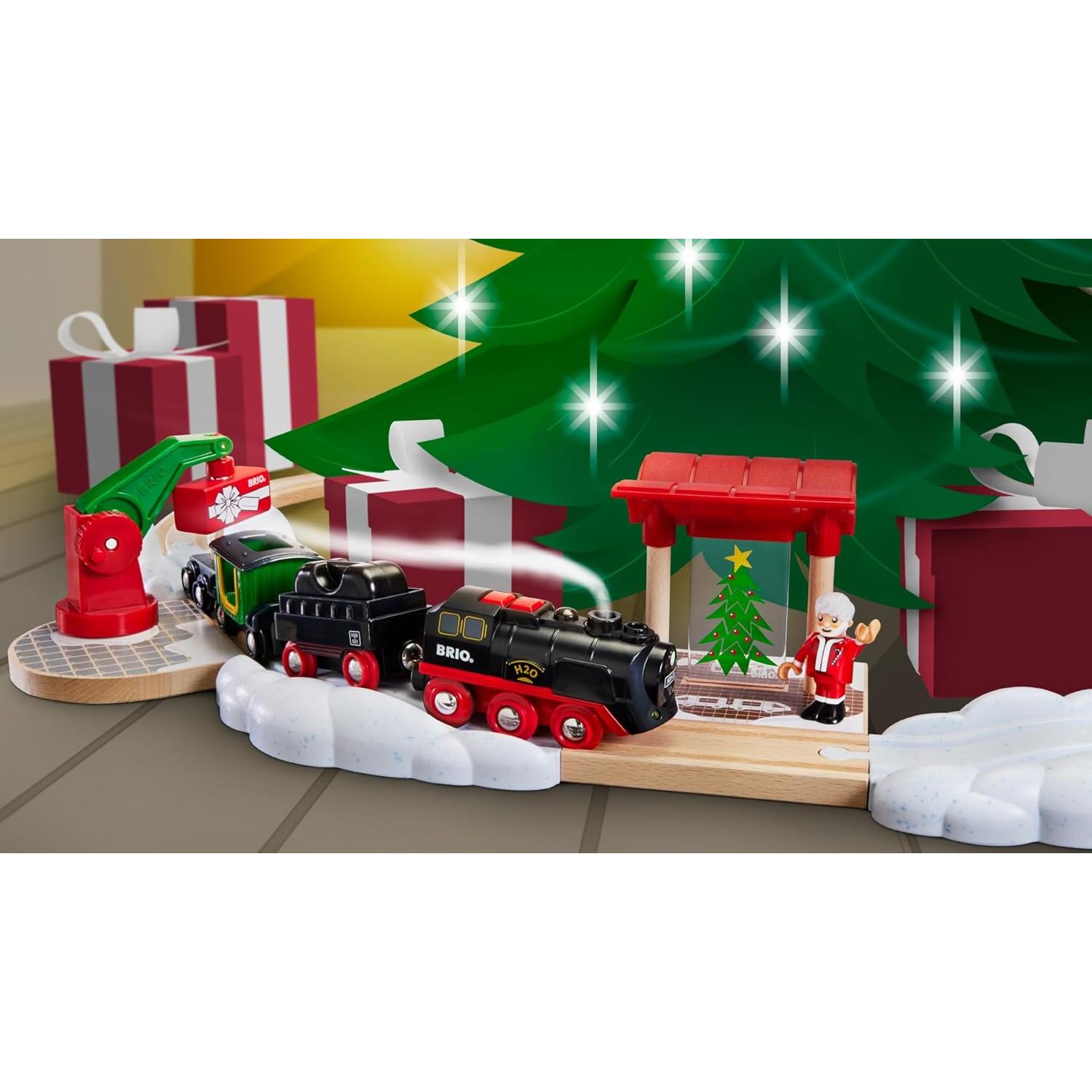 Tren de Vapor Navideño BRIO World 27 Piezas para Niños 3+