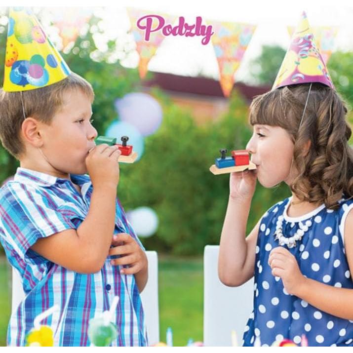 Paquete de 12 Silbatos de Madera Podzly para Niños - Juguetes Montessori