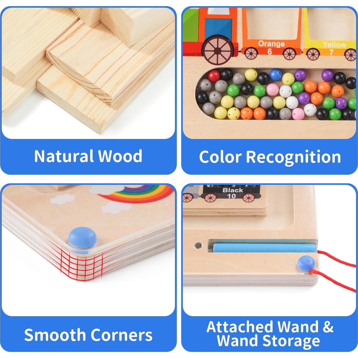 Laberinto Magnético de Colores y Números Montessori - 30x23cm