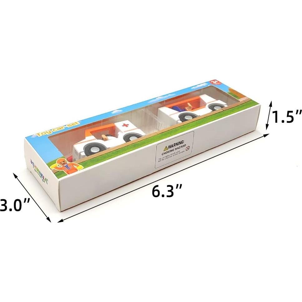 Juego de Trenes Magnéticos DSHMIXIA Ambulancia B con Luz y Sonido