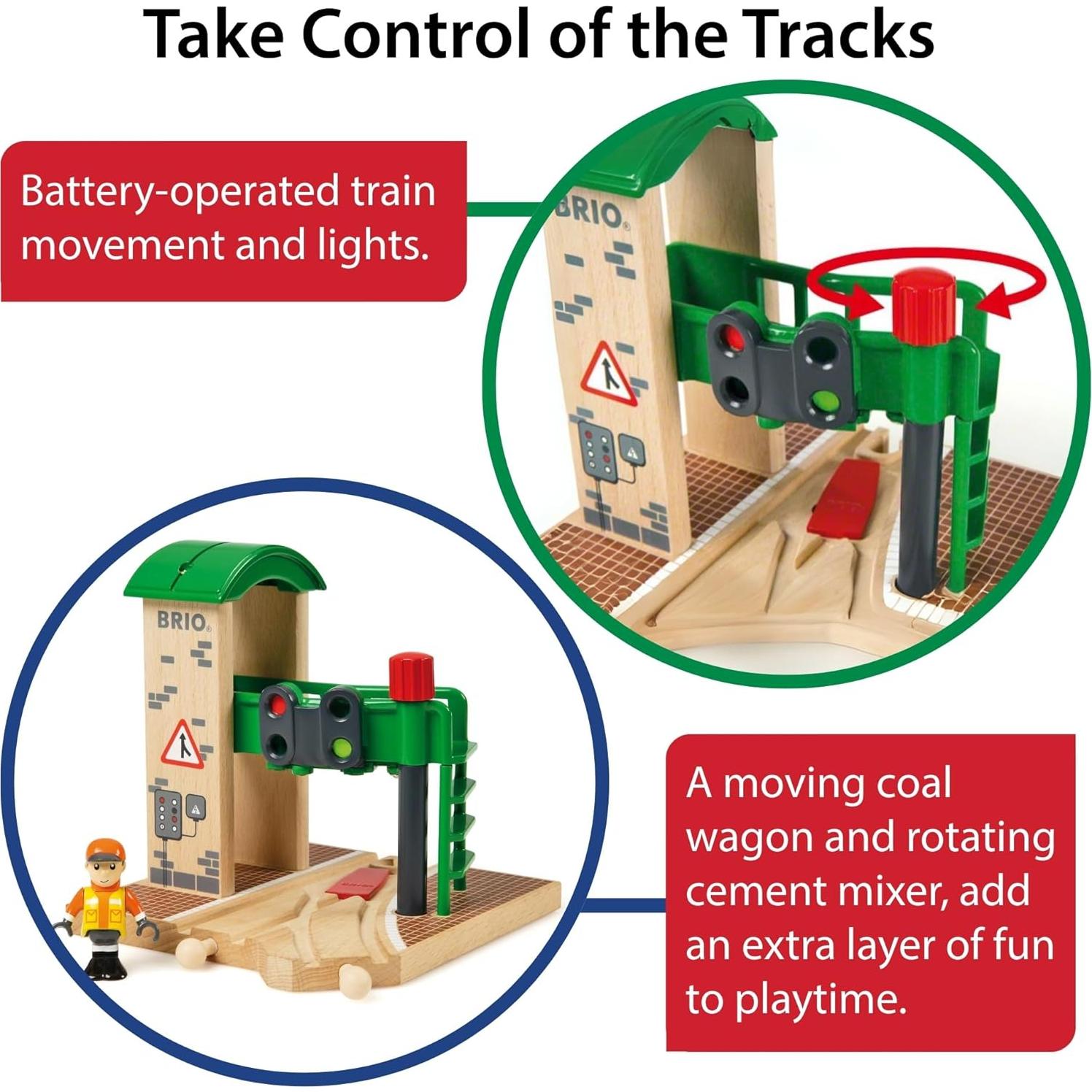 Estación de Señales BRIO World - Juguete de Tren de Madera 2 Piezas