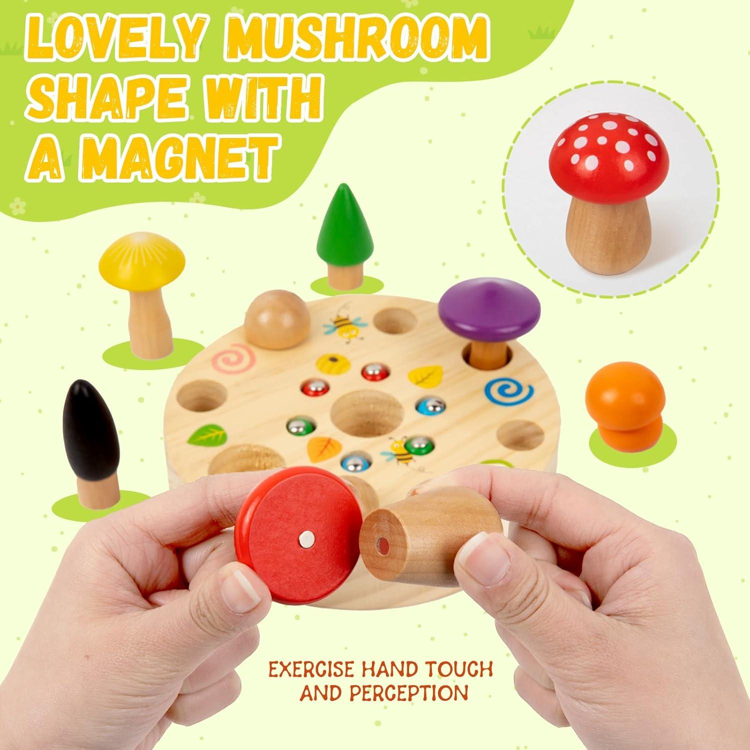 Juego de tren de madera Adena Montessori 3 en 1 para niños