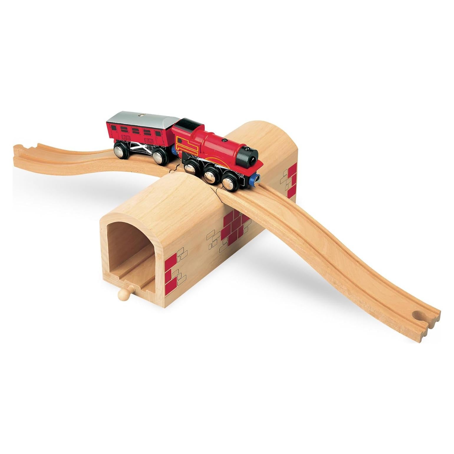 Puente y Túnel de Madera para Trenes Maxim 50430 - Compatible con Thomas