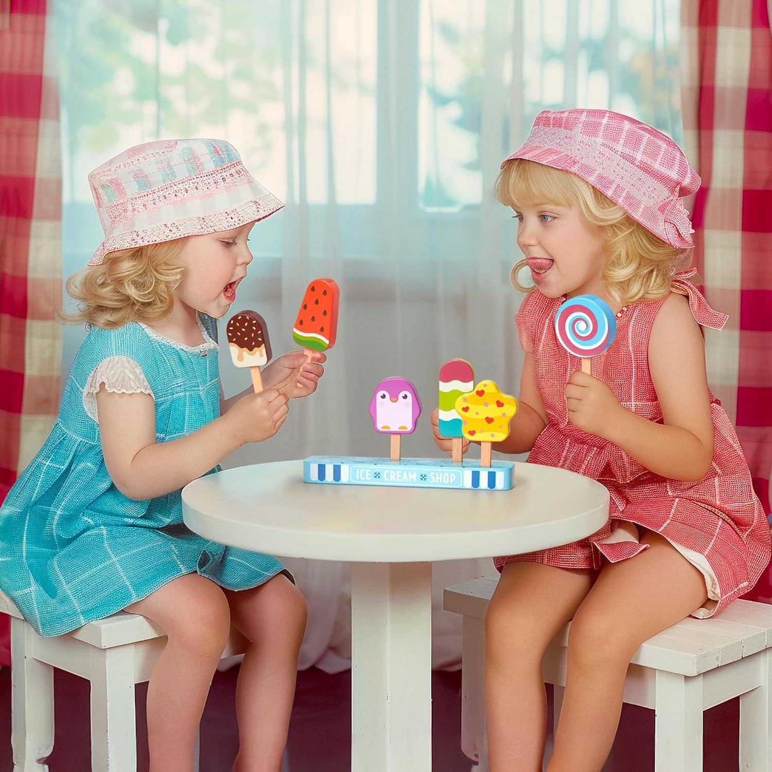 Set de Juguete de Helado de Madera Medoga - 7 Piezas