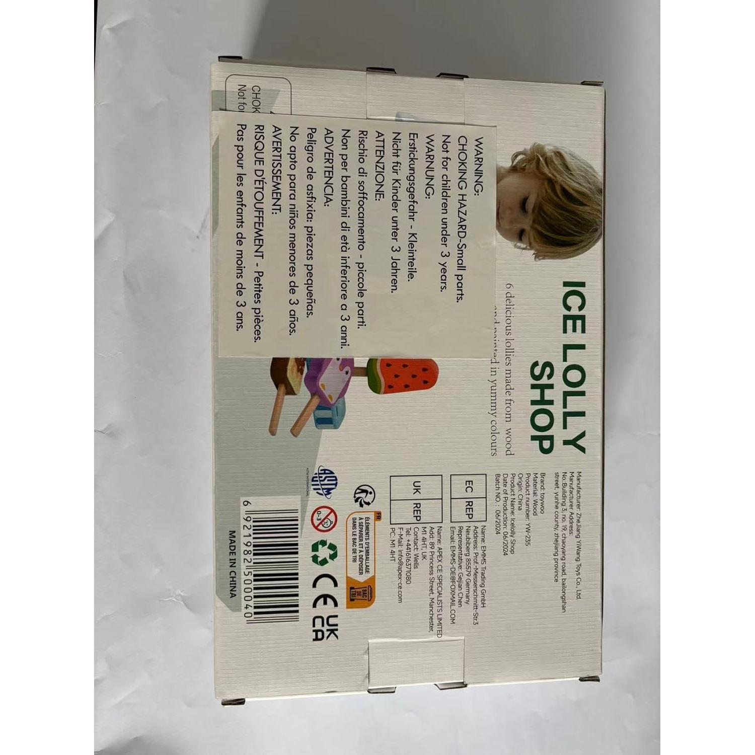 Set de Juguete de Helado de Madera Medoga - 7 Piezas