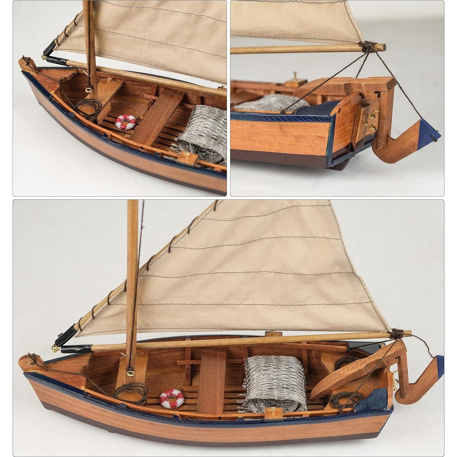 Barco de Pesca de Madera SAILINGSTORY 25.4 cm Decoración Náutica