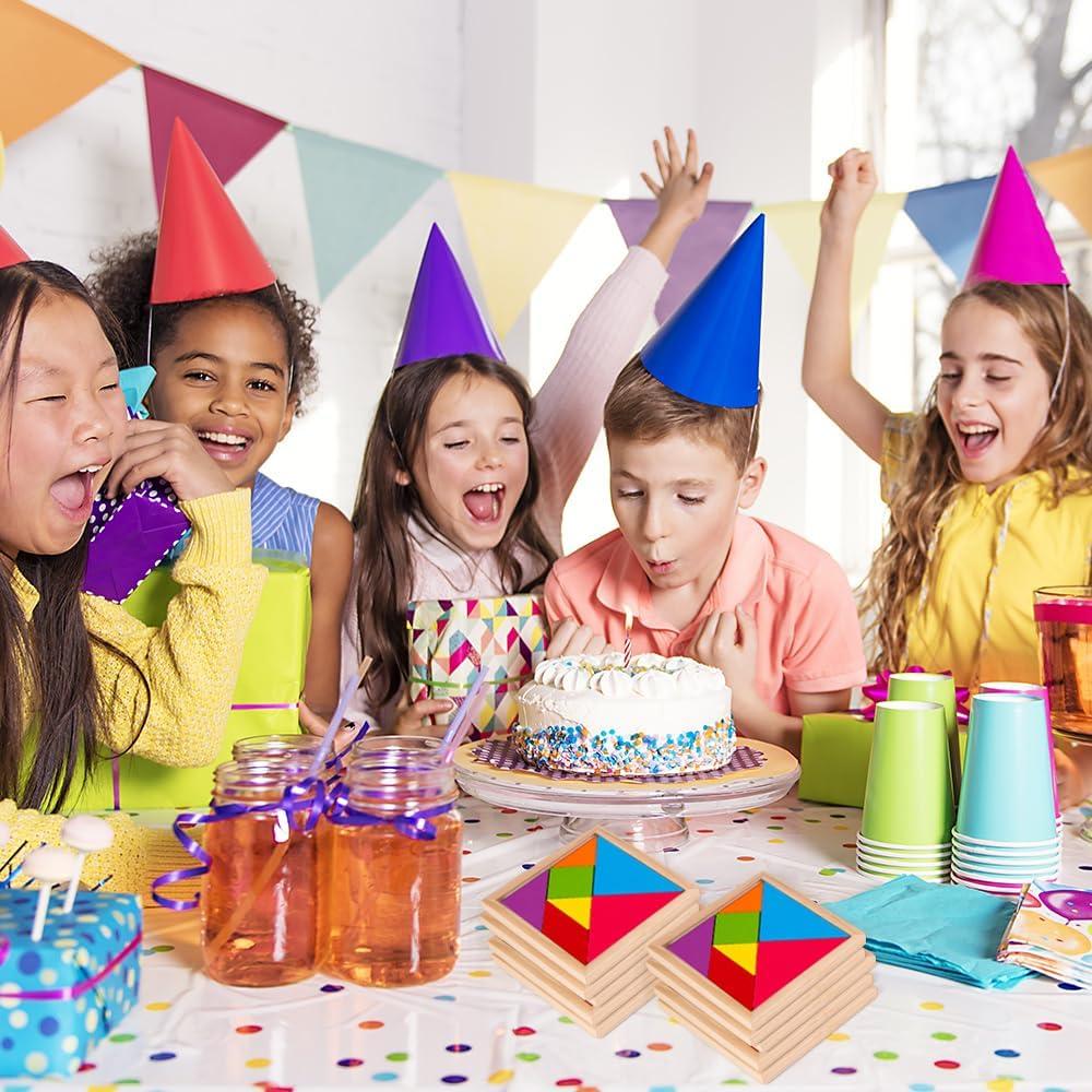 Rompecabezas de Tangram de Madera ArtCreativity - Juego de 6, 7 Piezas