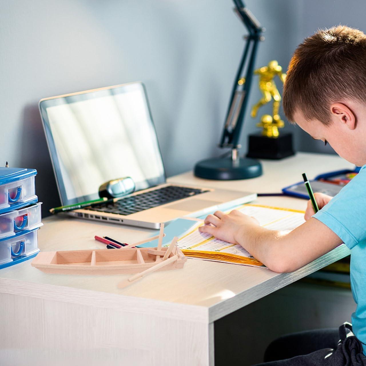 Bote de Madera Miniatura NOLITOY 30x8 cm Decoración DIY