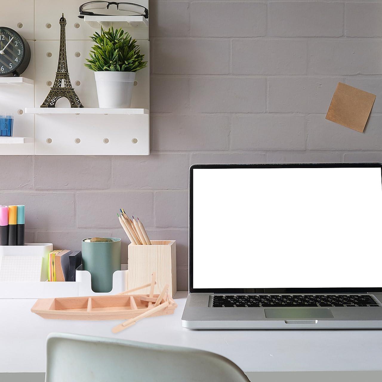 Bote de Madera Miniatura NOLITOY 30x8 cm Decoración DIY