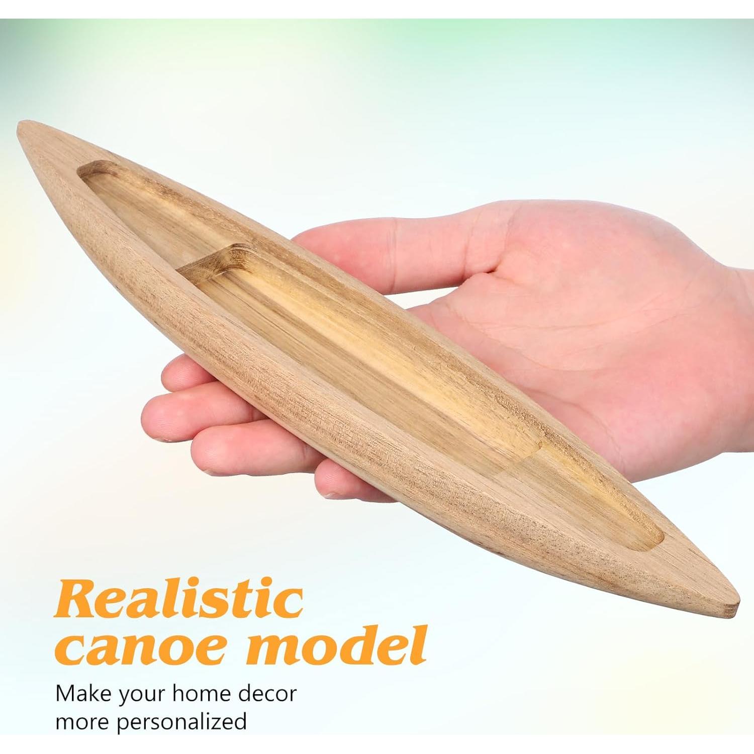 Modelo de Barco de Madera HOMSFOU 25x5x2 cm Decoración Náutica