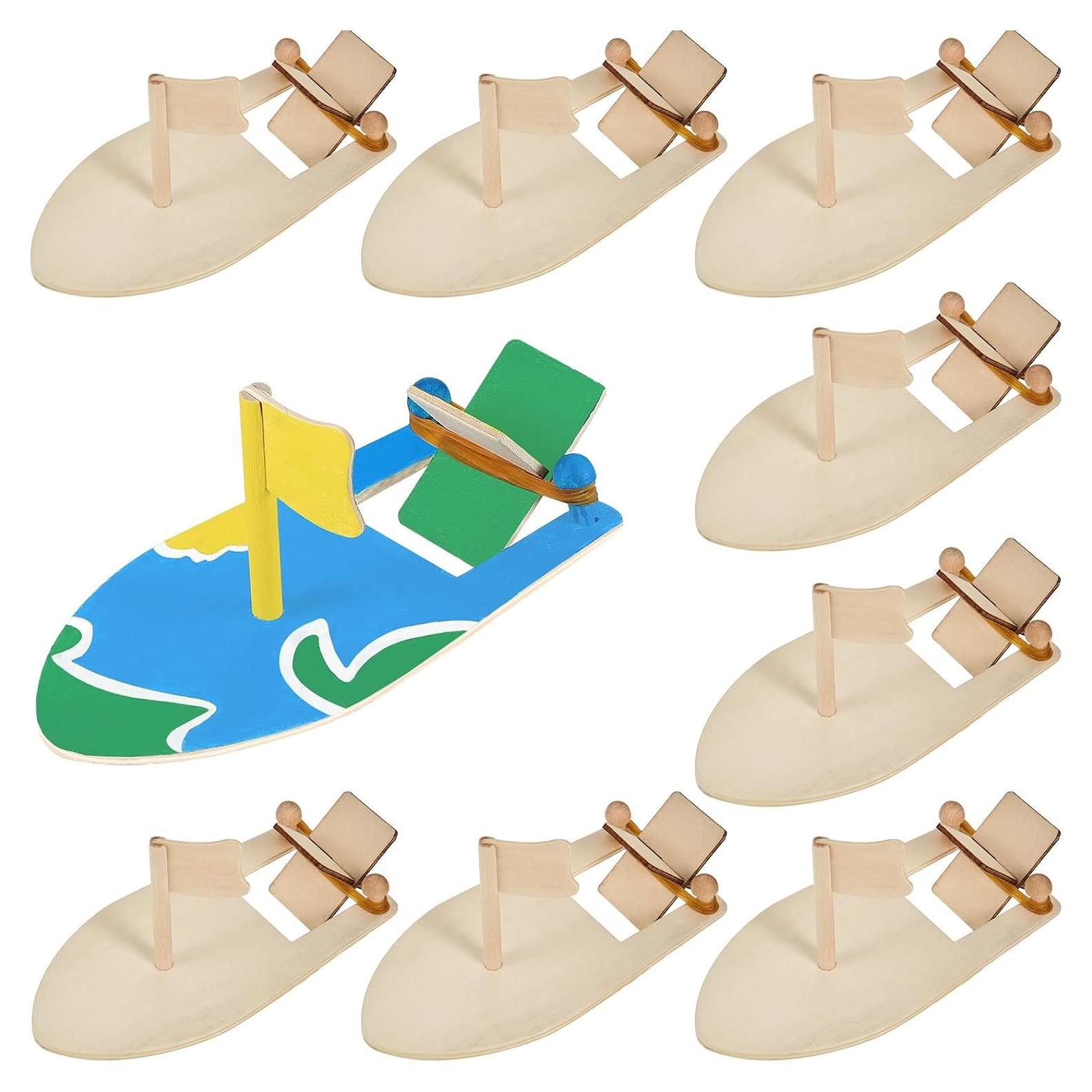 Kit de Manualidades de Barcos de Madera Deekin 24 Piezas