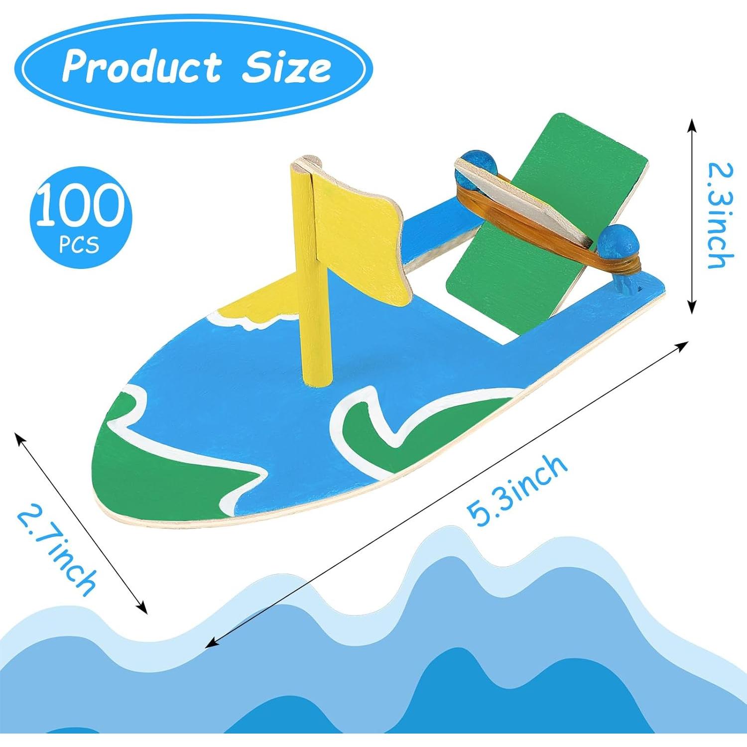 Kit de Manualidades de Barcos de Madera Deekin 24 Piezas