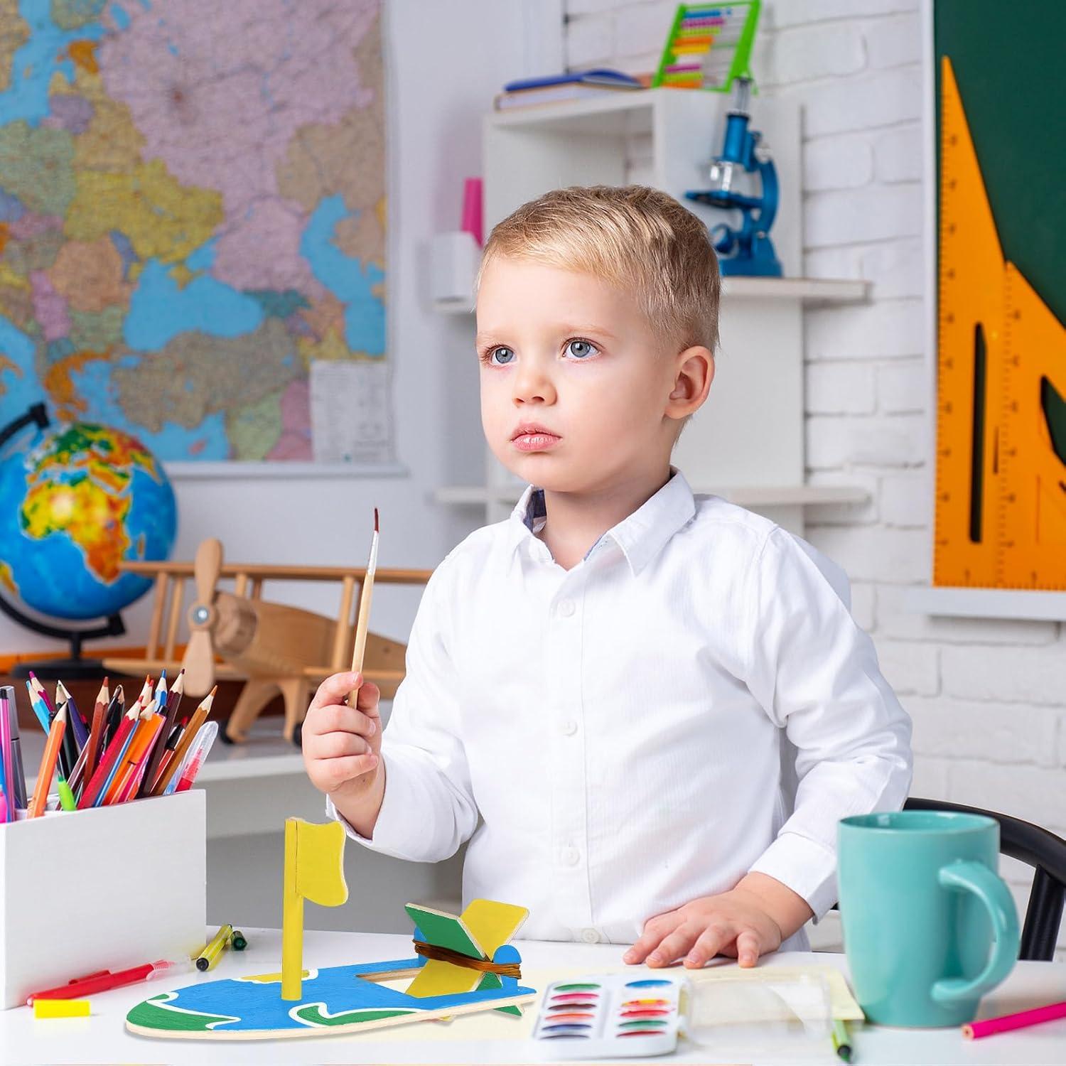 Kit de Manualidades de Barcos de Madera Deekin 24 Piezas