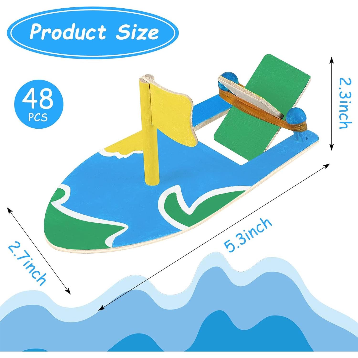 Kit de Manualidades Barco de Vela Deekin 48 Piezas Madera