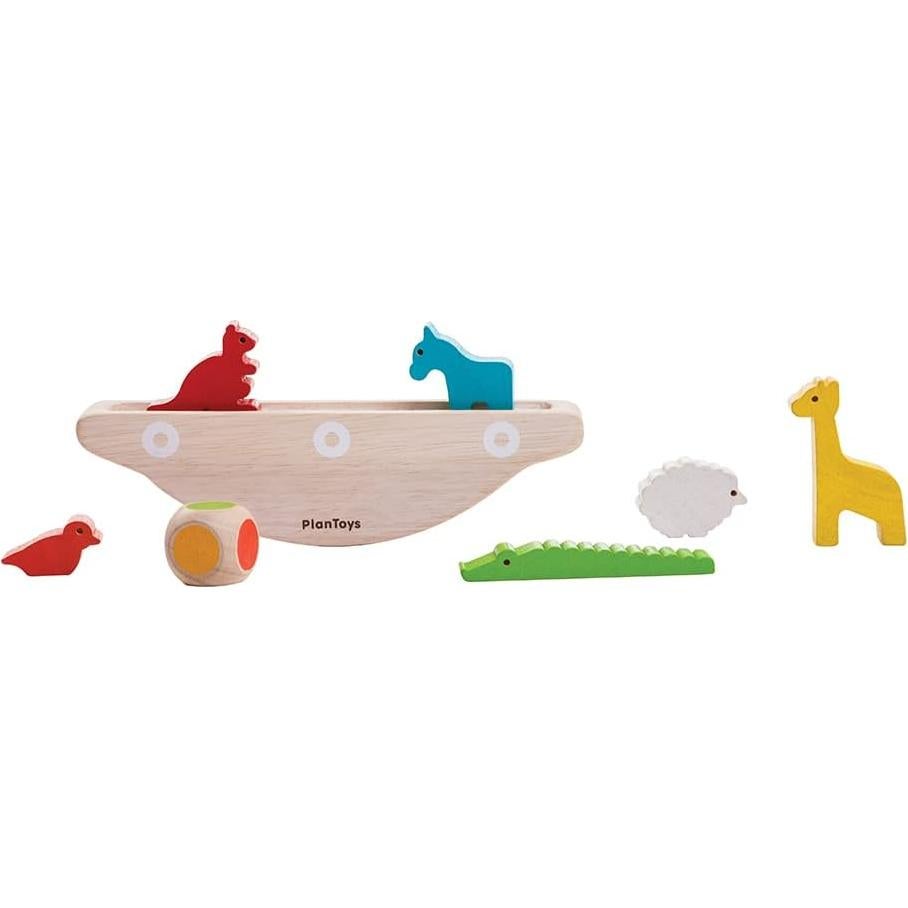 Juguete Barco de Equilibrio PlanToys - Madera Sostenible 15 Piezas