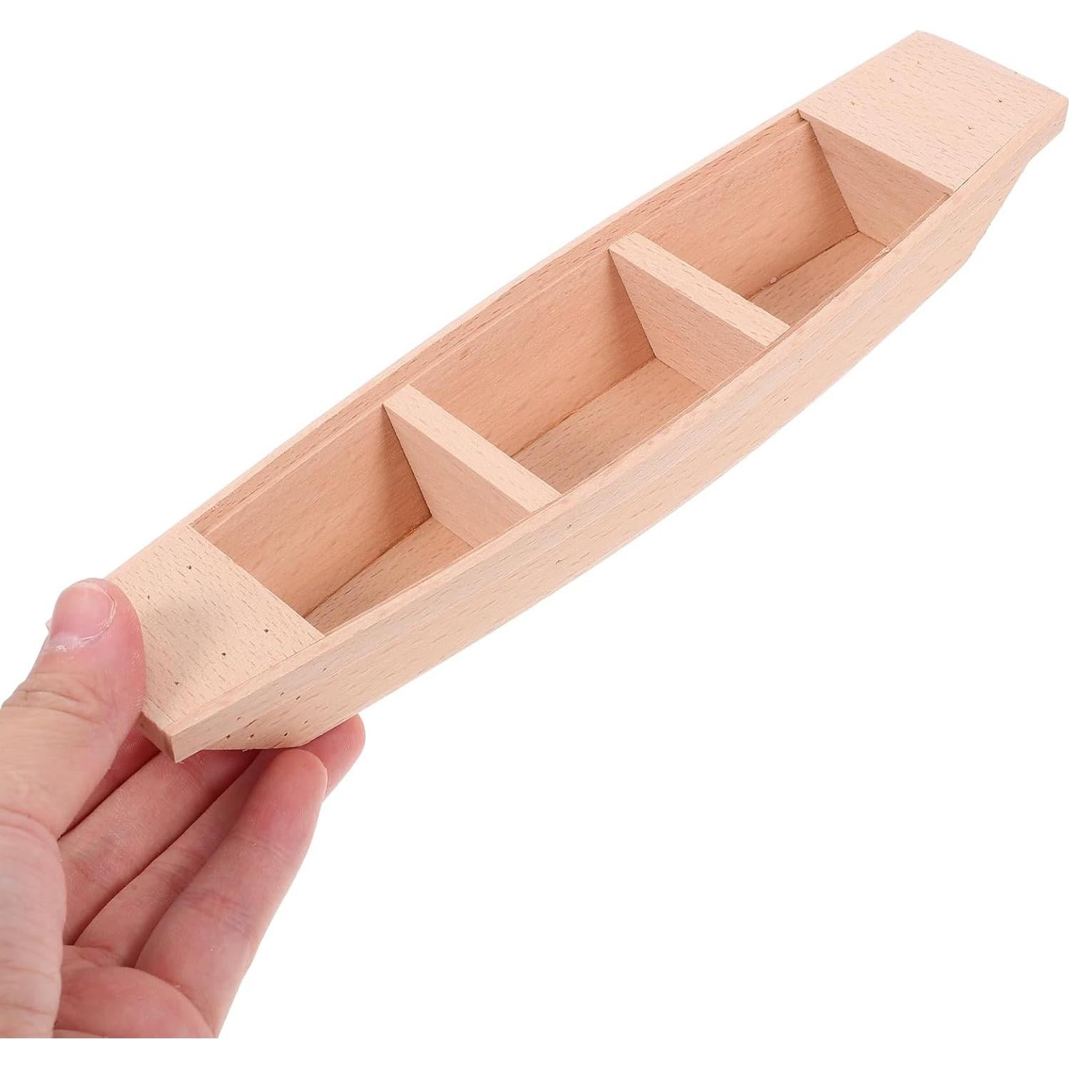 Barco Miniatura de Madera COHEALI 20x5.5x3 cm Adorno