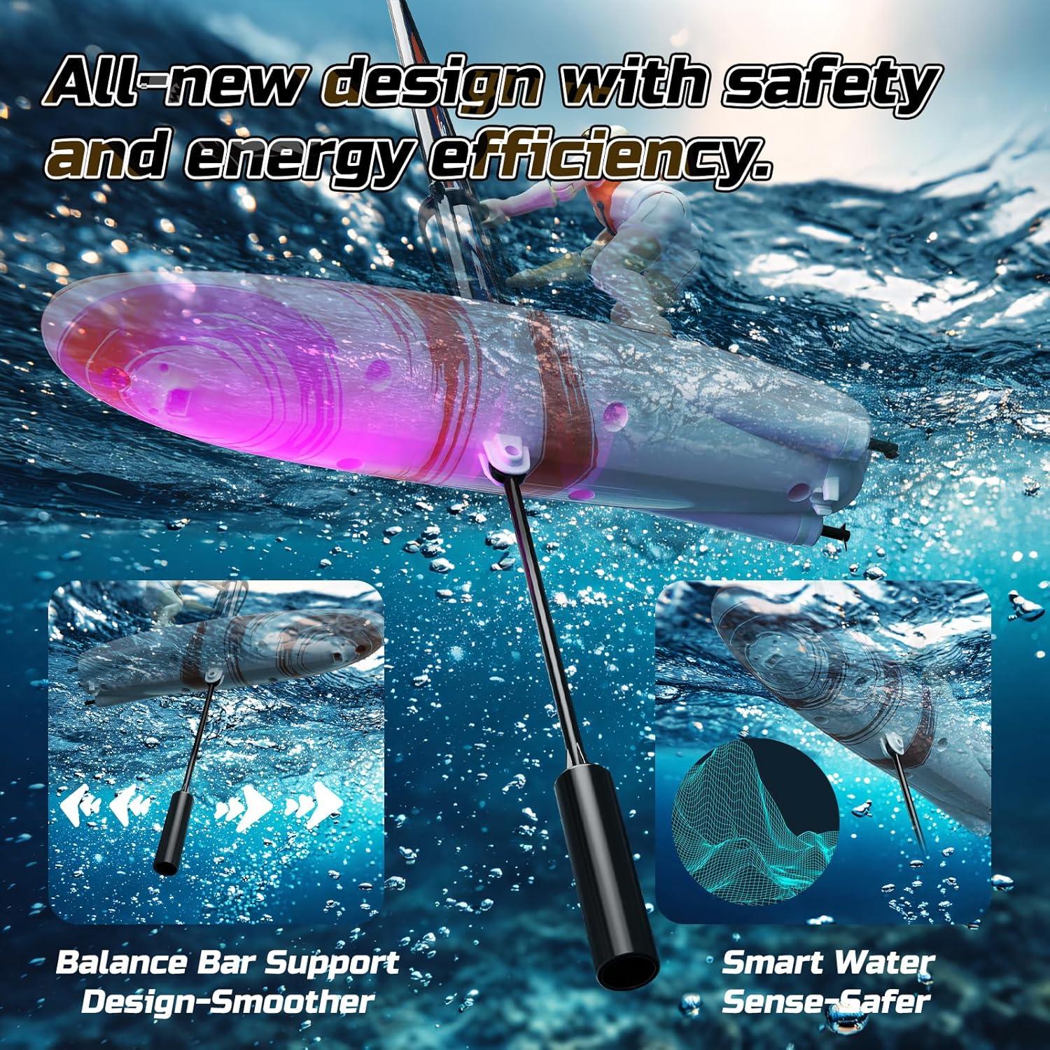 Barco de Control Remoto DEERC 2 Paquete con Luces LED