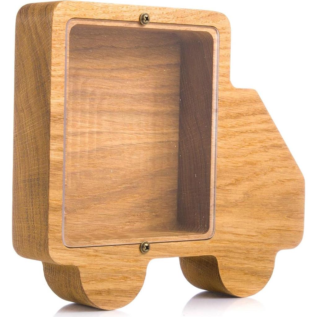 Hucha de Madera CAMIÓN Personalizada para Niños y Adultos