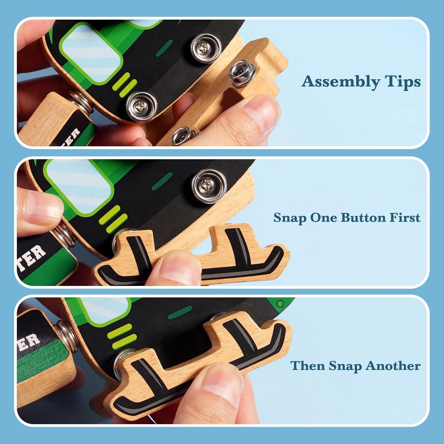 HUZU Juguete Rompecabezas 3D Madera Vehículos Emergencia 39 Piezas