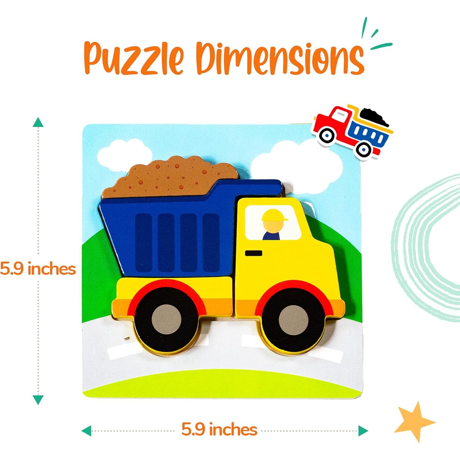 Rompecabezas de Madera Klevly 6 en 1 para Niños 2-4 Años