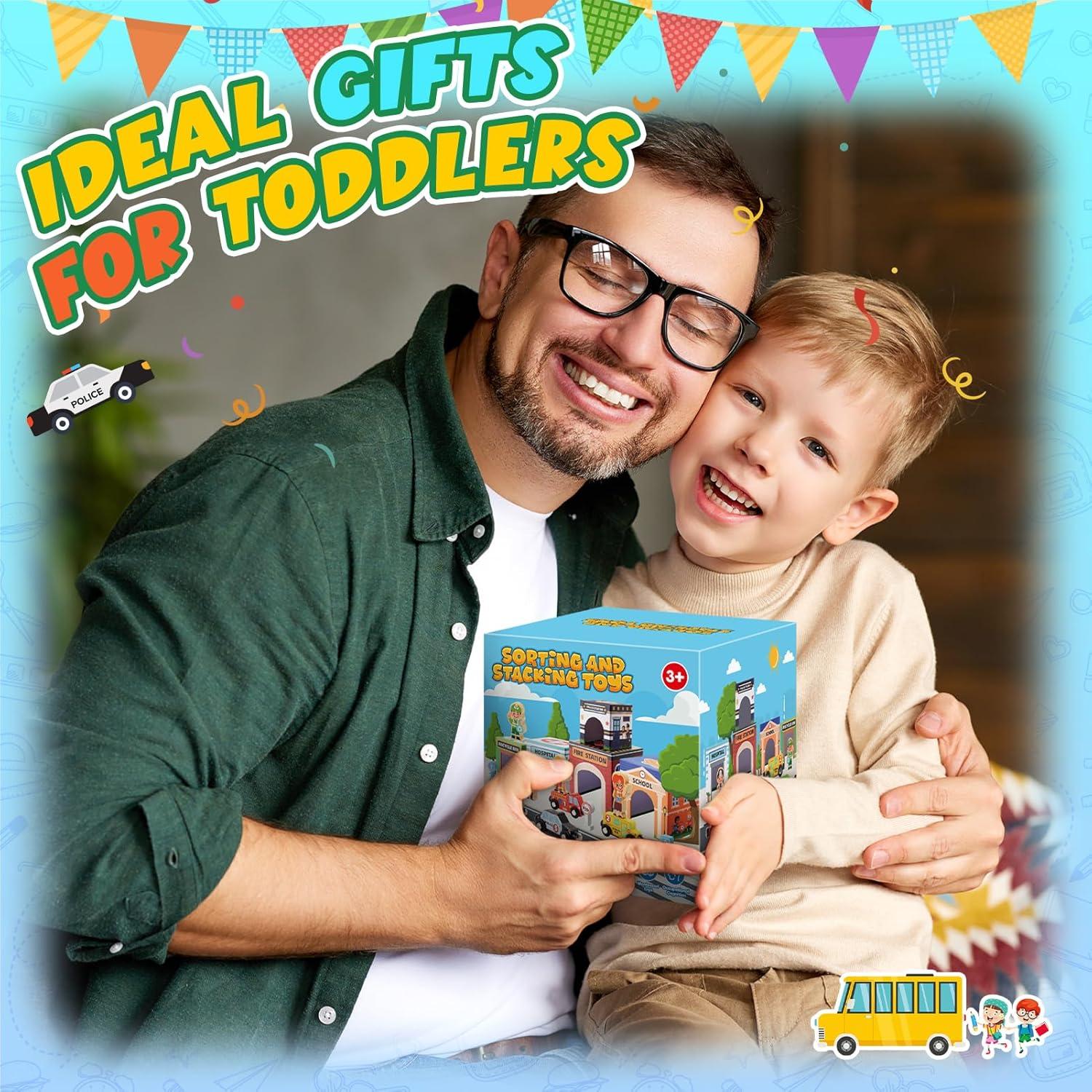 Juguetes Apilables Montessori MDINGTD para Bebés 0-10 Años