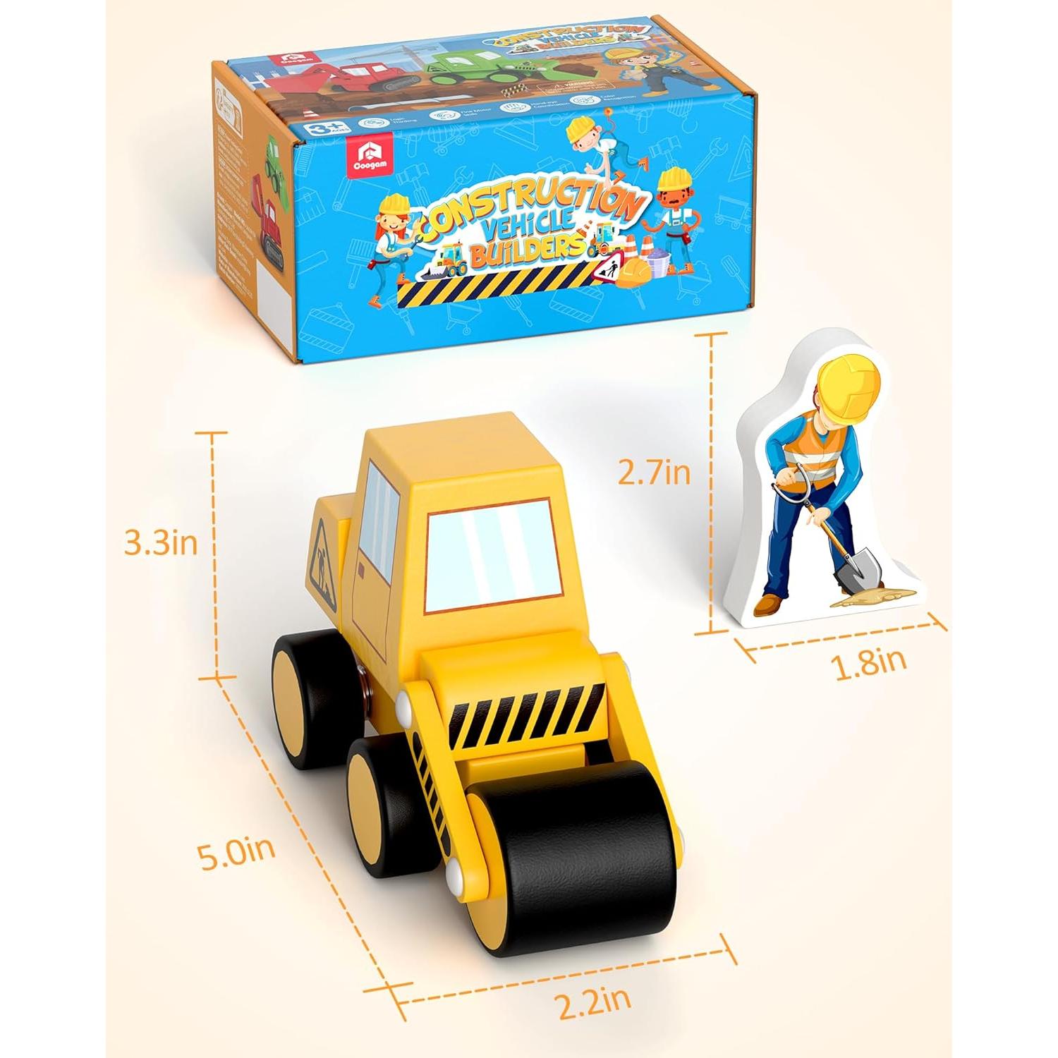 Juguete Educativo Coogam - Vehículos de Madera para Armar 4 en 1