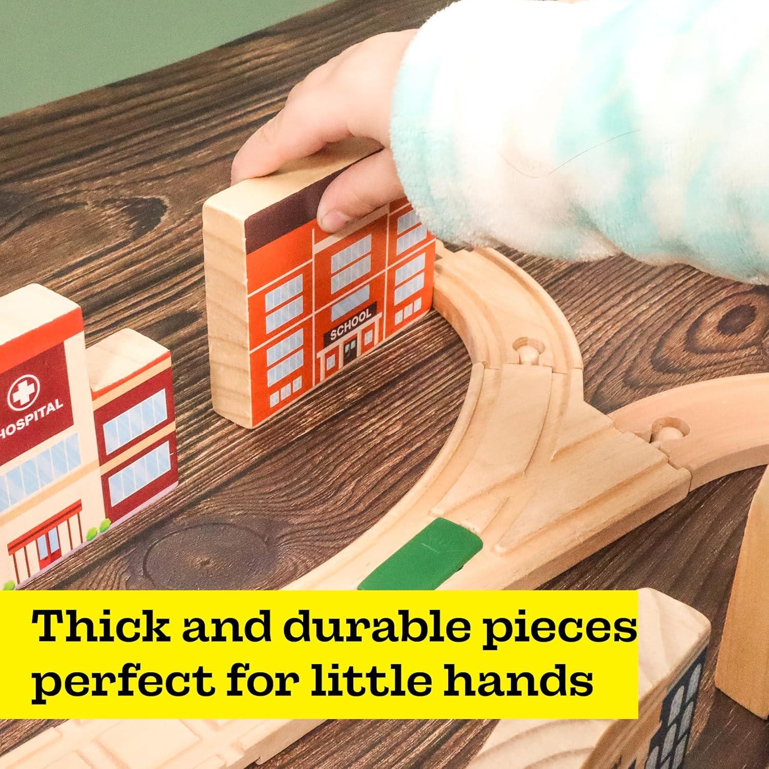 Juego de 9 Coches de Madera con Imán - Twinkle Toys