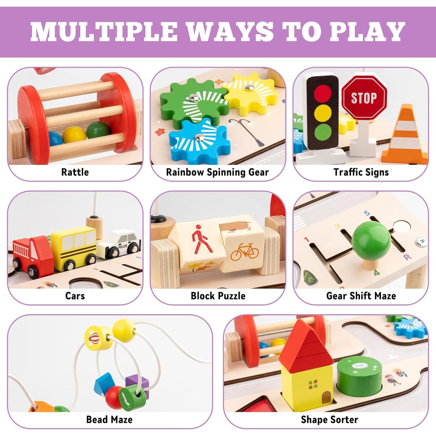 Mesa de Actividades Montessori Busy Edition 8 en 1 para Niños