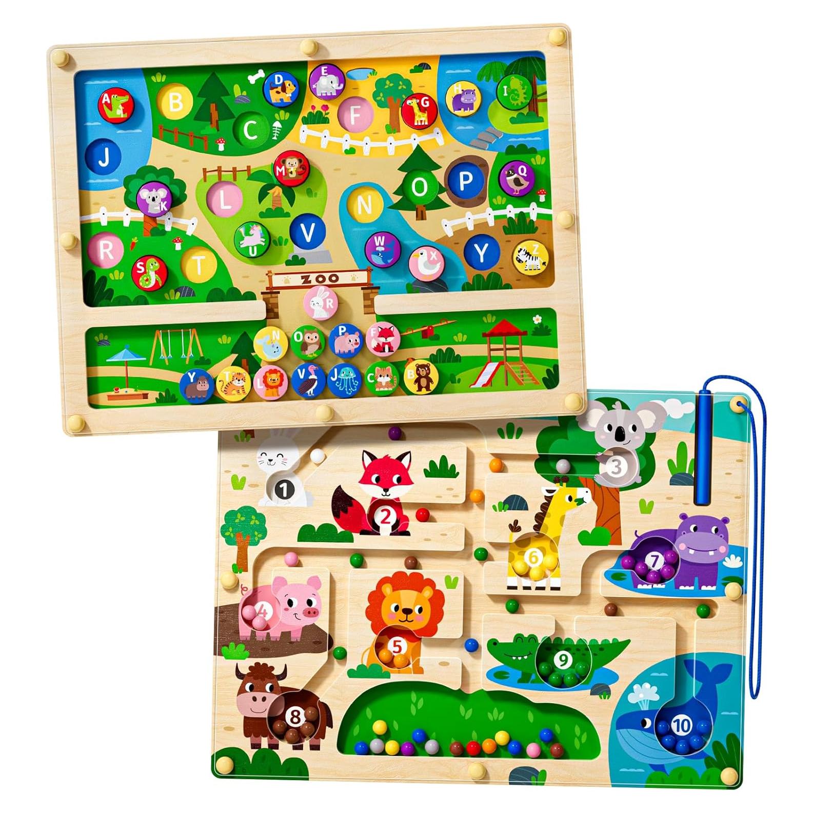 Rompecabezas Magnético 2 en 1 Tymokcall Laberinto Alfabeto