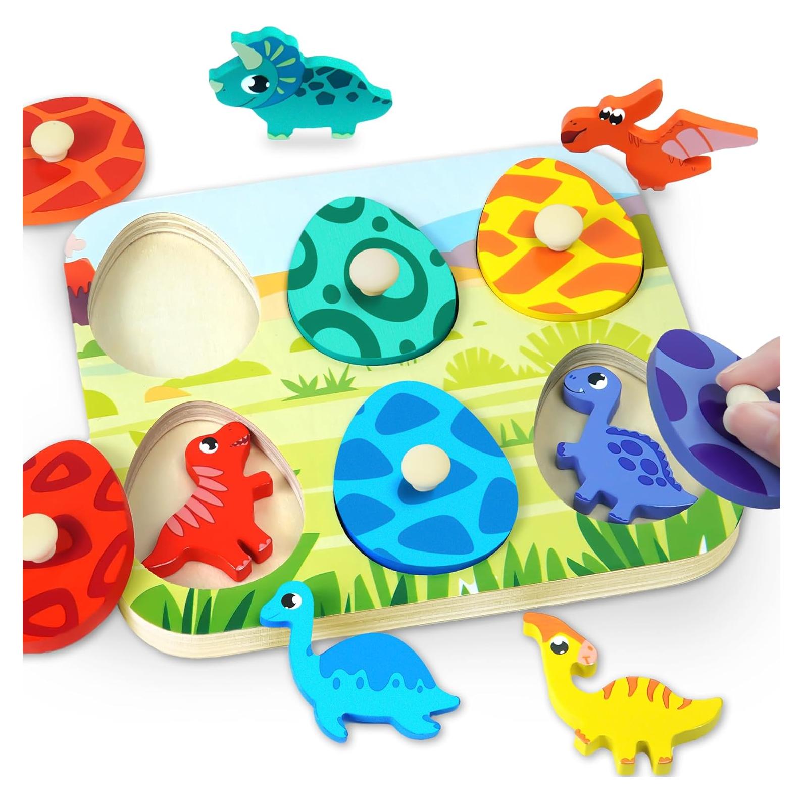 Rompecabezas de Madera Dinosaurios Montessori 17.8x15.2 cm