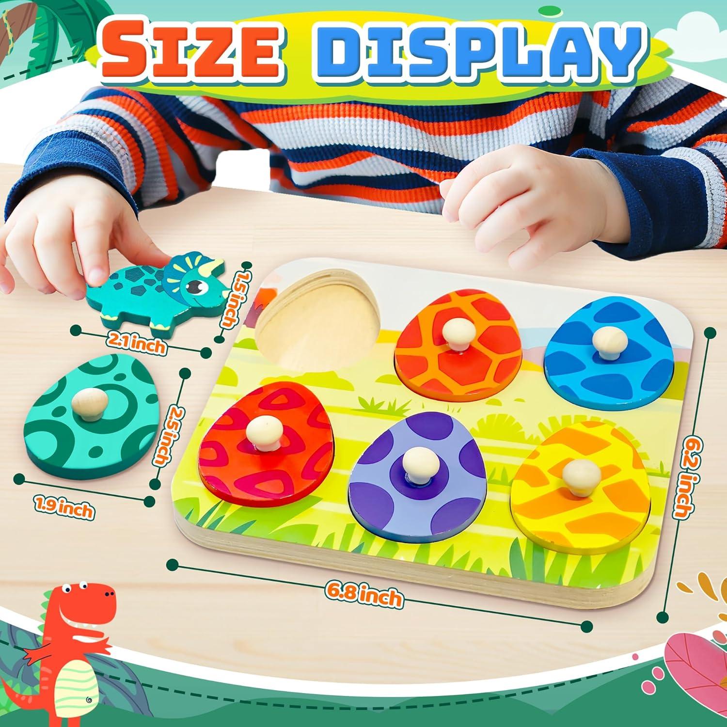 Rompecabezas de Madera Dinosaurios Montessori 17.8x15.2 cm