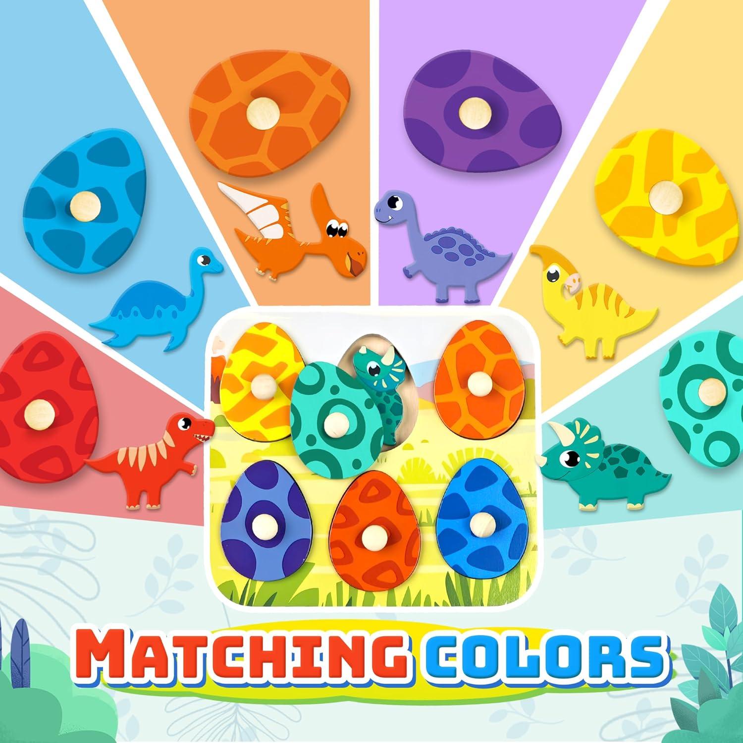 Rompecabezas de Madera Dinosaurios Montessori 17.8x15.2 cm