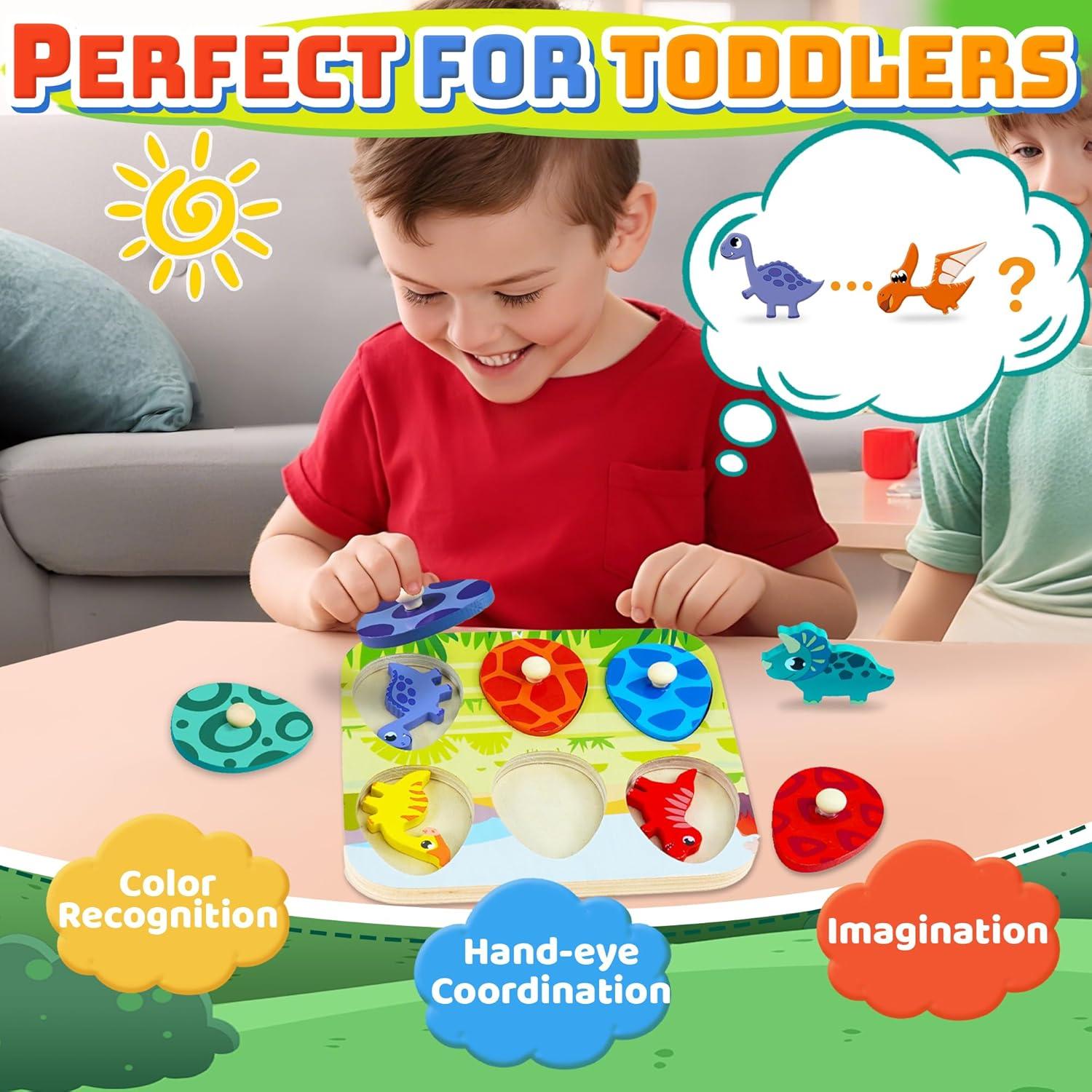 Rompecabezas de Madera Dinosaurios Montessori 17.8x15.2 cm