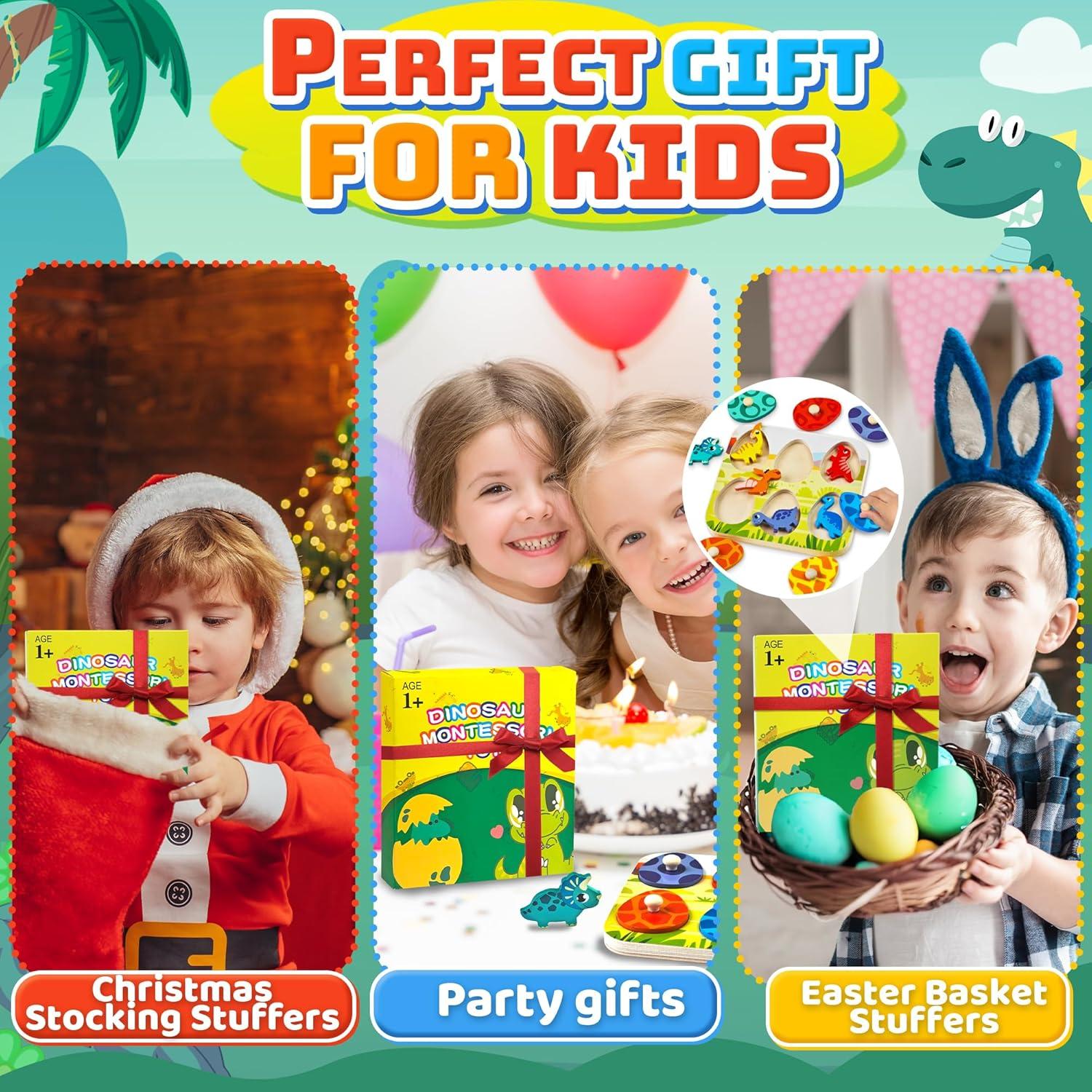 Rompecabezas de Madera Dinosaurios Montessori 17.8x15.2 cm