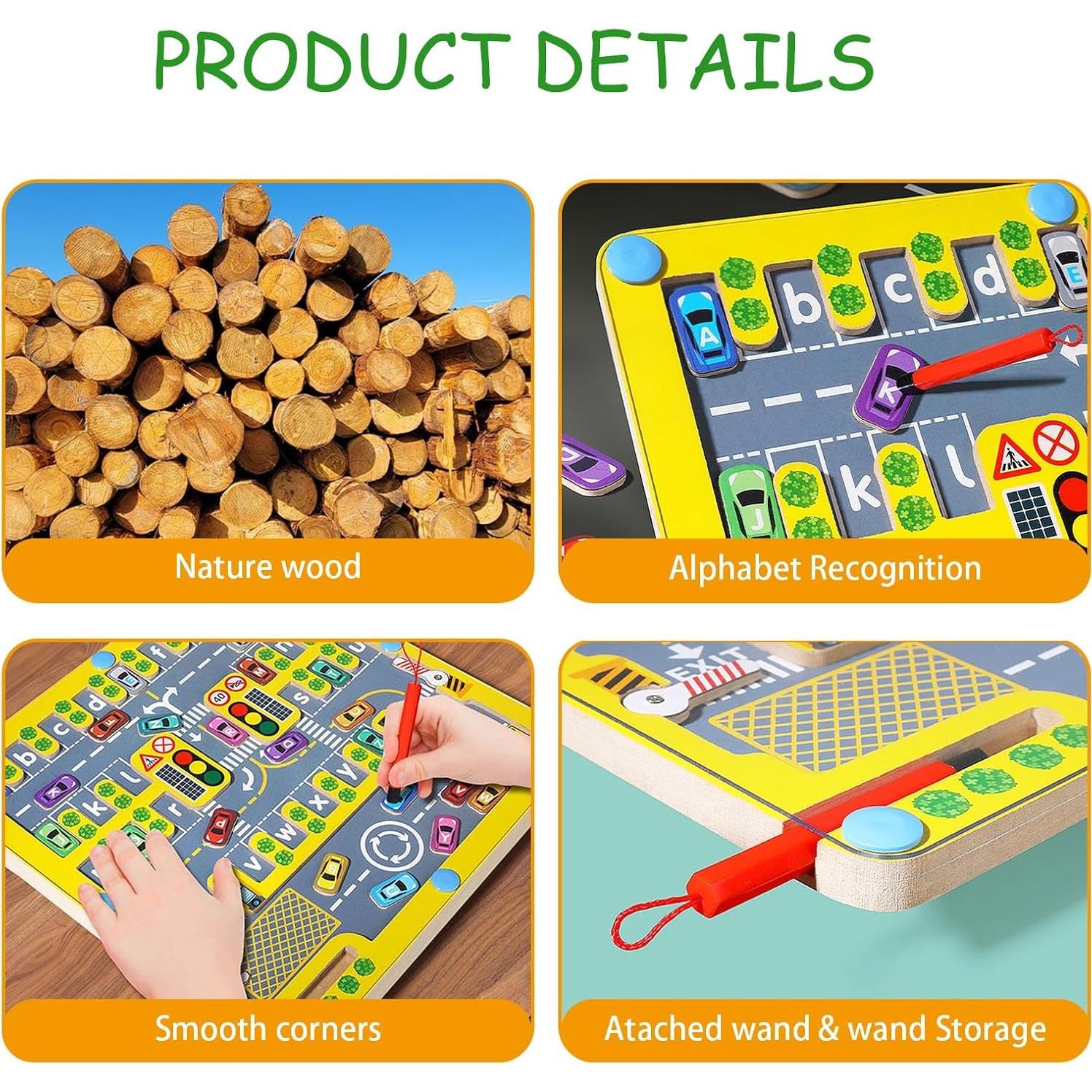 Rompecabezas Magnético de Letras Montessori Intsinzi 30x30cm