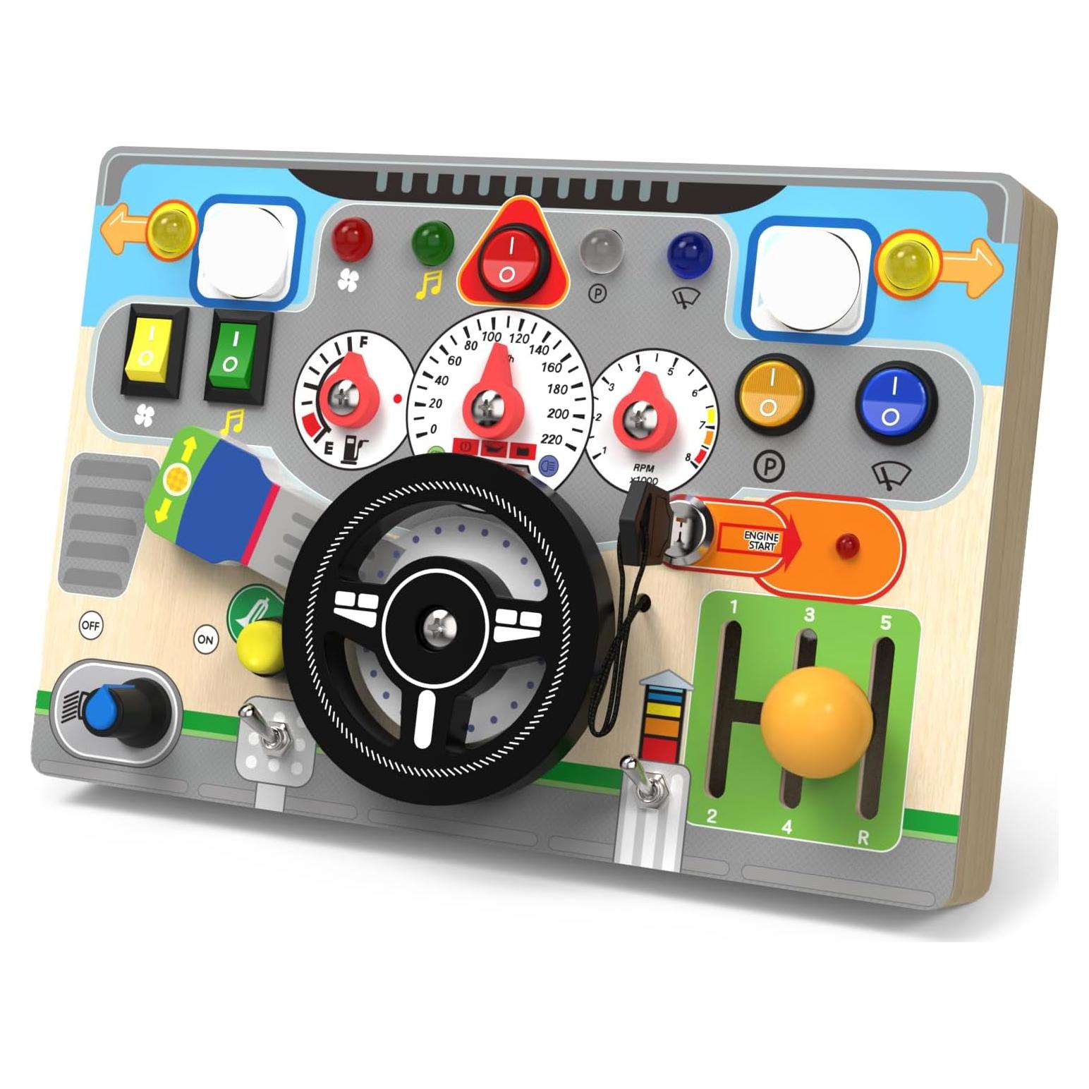 Tablero Ocupado Montessori de Madera para Niños 1-3 Años