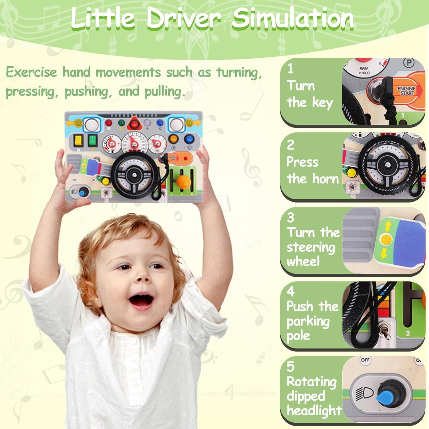 Tablero Ocupado Montessori de Madera para Niños 1-3 Años