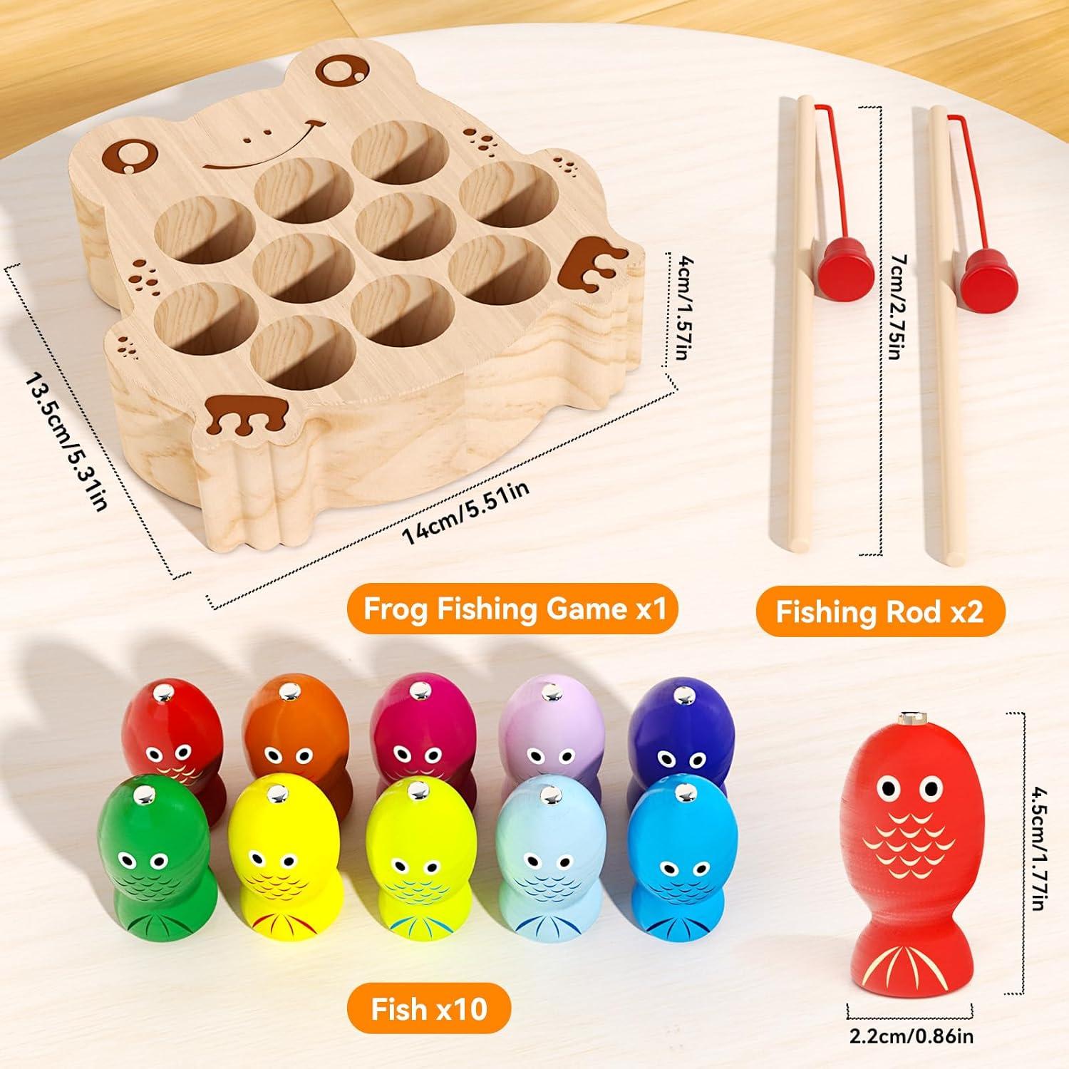 Juego de Pesca Magnético de Madera Edutree para Niños 1-3 Años