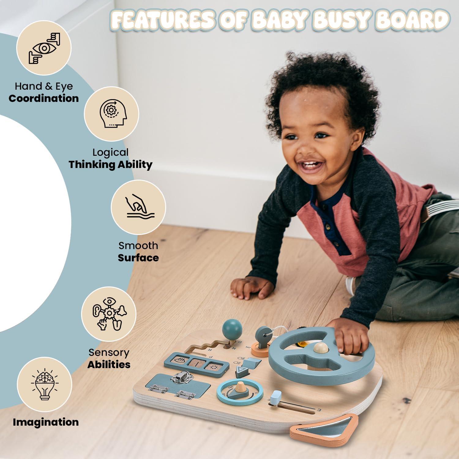 Tablero Ocupado Montessori KEU 10 en 1 para Niños 0.59 kg