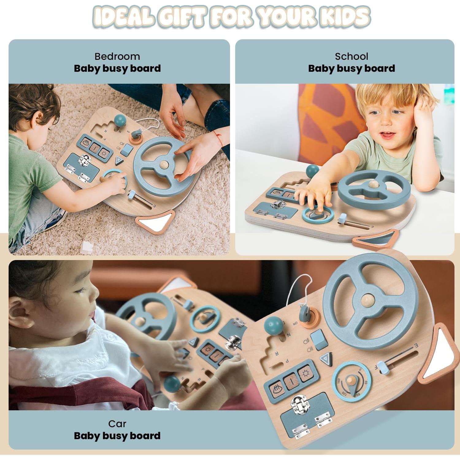 Tablero Ocupado Montessori KEU 10 en 1 para Niños 0.59 kg