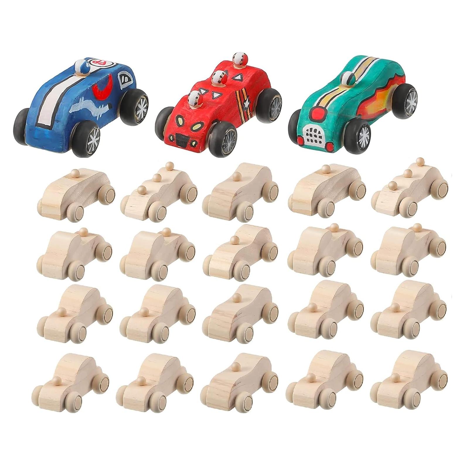 Juguetes de Coche de Madera DIY Zhanmai 24 Piezas 32x12x7.5cm