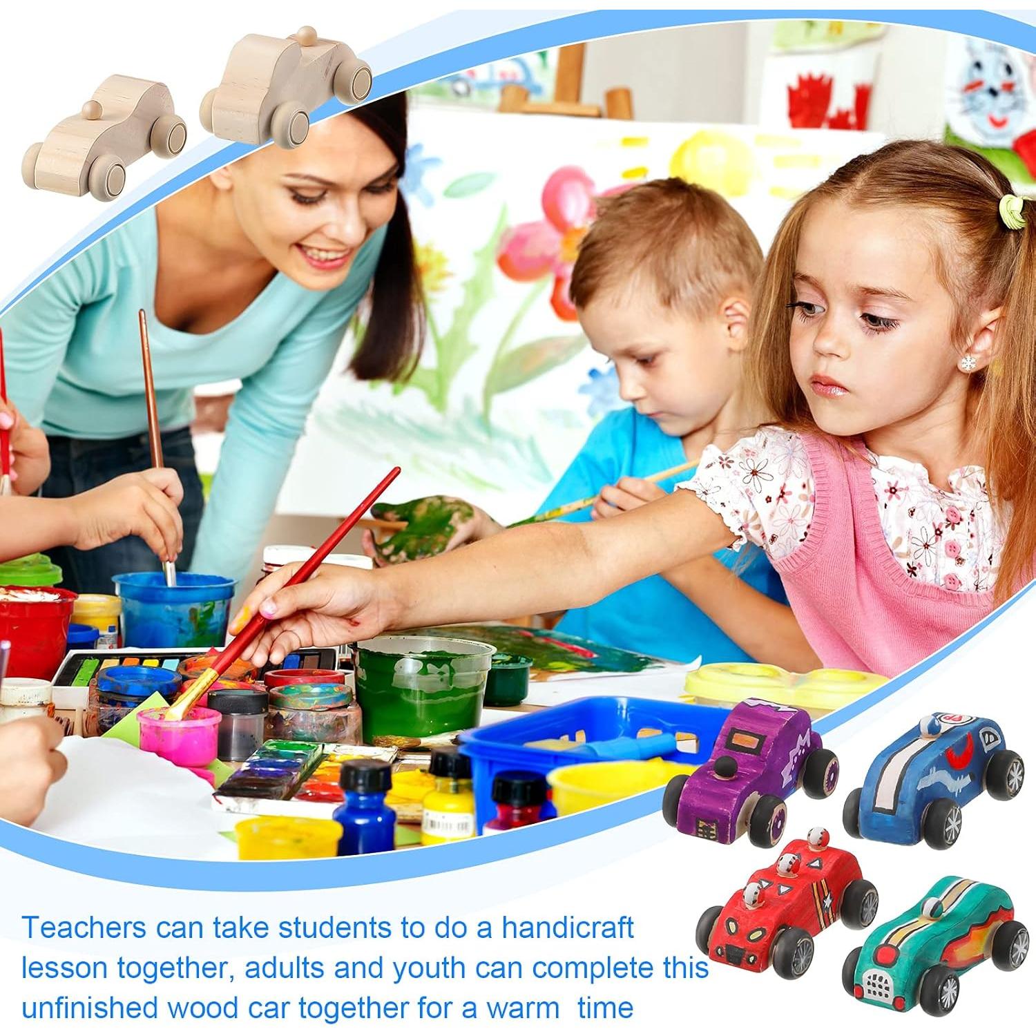 Juguetes de Coche de Madera DIY Zhanmai 24 Piezas 32x12x7.5cm