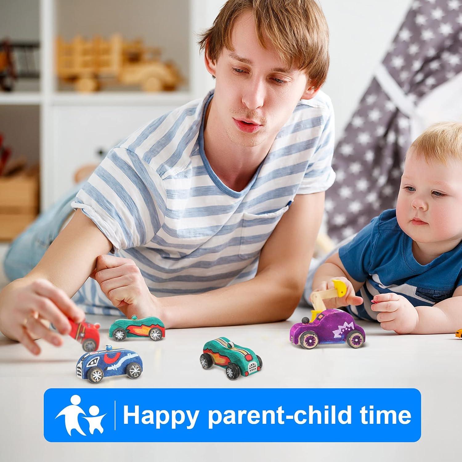 Juguetes de Coche de Madera DIY Zhanmai 24 Piezas 32x12x7.5cm