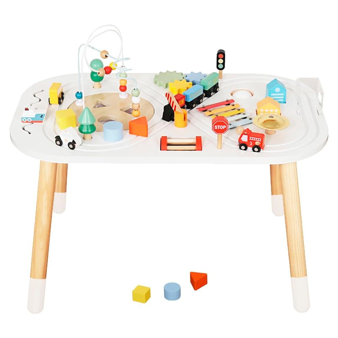 Mesa de Actividad de Madera Touch Us para Bebés 1-3 Años