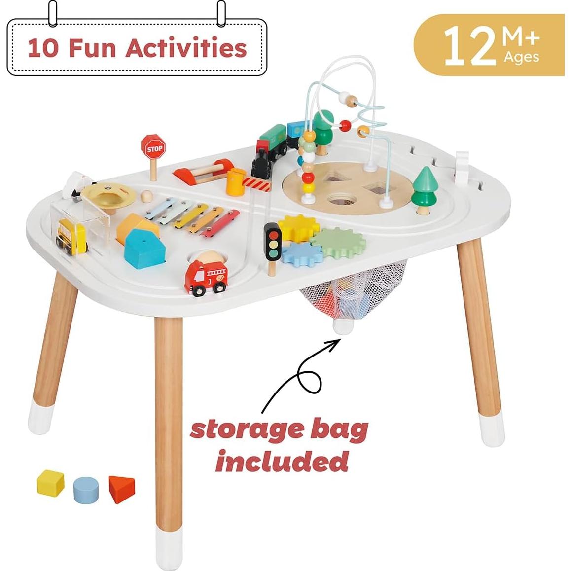 Mesa de Actividad de Madera Touch Us para Bebés 1-3 Años